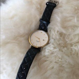 Kate spade black and gold watch
